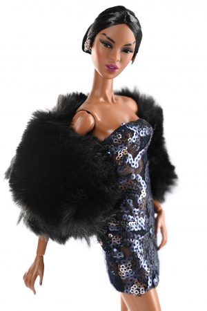 Navy Blue Sequinned Dress