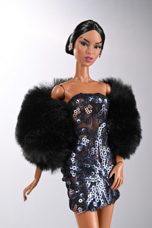 Navy Blue Sequinned Dress